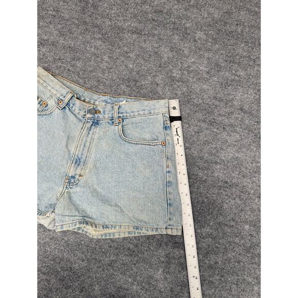 Vtg Calvin Klein High Waist Denim Shorts Y2K CK Jeans USA Made Enzyme Wash sz 9 - Picture 9 of 16